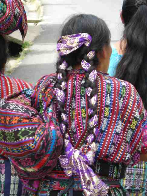 Traditional braids worn in Guatemala